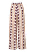Athenas Linen Pants / White Beige Stripes
